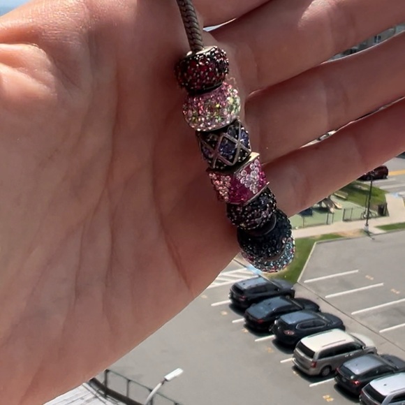 Authentic PANDORA 925 Snake Chain Bracelet with all pandora Authentic charms - Picture 12 of 16